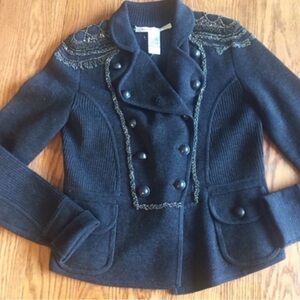 Diane Von Furstenberg Black Double-Breasted Blazer